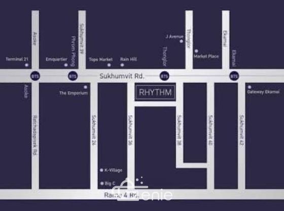 For rent Rhythm Sukhumvit 36-38 floor 5 nearby BTS Tong lor 400 M.