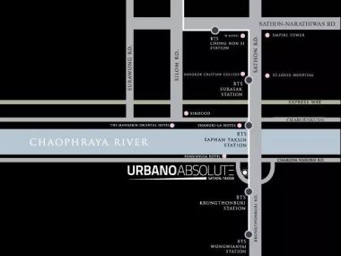 For rent at Urbano Absolute Sathon – Taksin 3 Bedroom 3 Bathroom 55,000THB/month 36th Floor Fully furnished