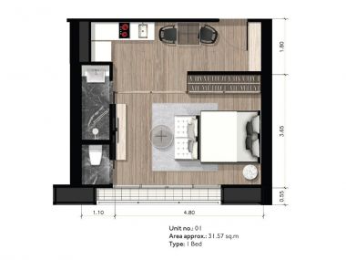 Expansive Studio for rent in PARK ORIGIN PHROMPHONG (Park Sukhumwit 24) by owner (agent wellcome)