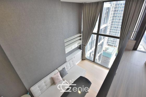 For rent Chewathai residence asoke 1bed Duplex 1bath on 19fl 34 SQM Priec 18,000 