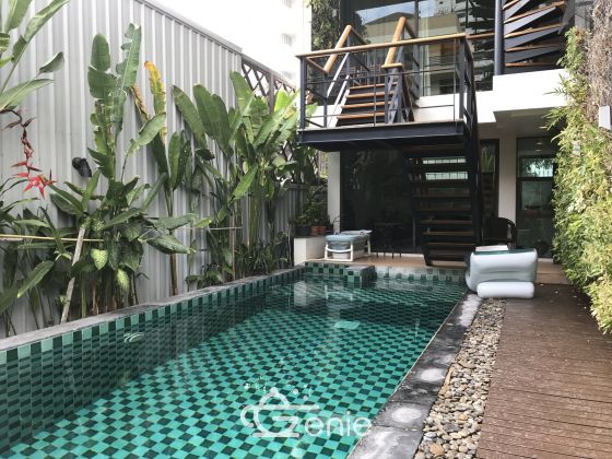 Unique 3 residential townhouses with pool in Ekkamai for Sale as one freehold lot