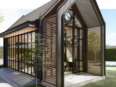 "Knock Garage" type, suitable as a garage with a ready-to-maintain part or a DIY room to replace the addition of a house