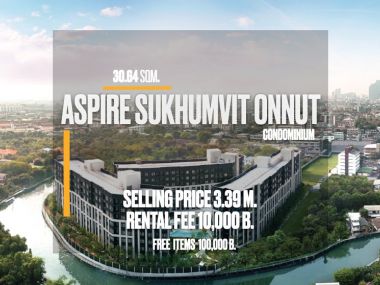 Aspire On Sukhumvit-Nut is fully furnished 30 SQM.