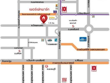 (**Sold out**) บ้านแฝด ม.เพอร์เฟคพาร์ค พระราม5-บางใหญ่ (ซ.วัดพระนอน) ใกล้ทางด่วน ศรีรัช-วงแหวนฯ