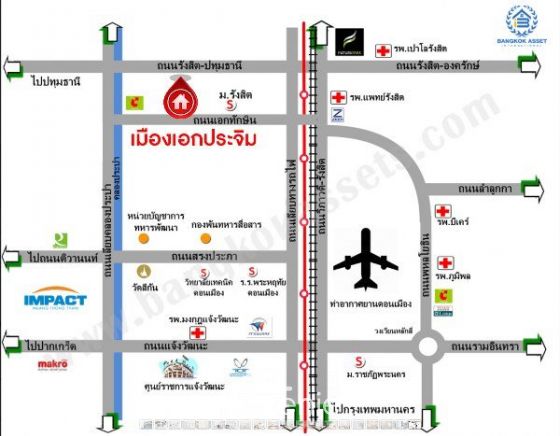 บ้านเดี่ยว ม.เมืองเอกประจิม พหลโยธิน87 ใกล้รถไฟฟ้าสายสีแดง สถานีหลักหก และ ทางด่วน ศรีสมาน