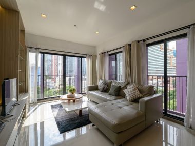 For rent at Noble Reveal 2 Bedroom 2 Bathroom size 86 sqm. 11th Floor 48,000/month Fully furnished