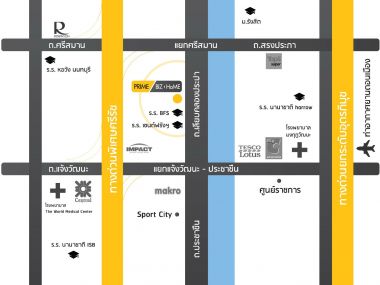 Homeoffcie near Impact, Muang Thong Thani 300 Sqm. 4-storey only 6.8 MB