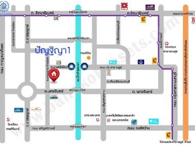 บ้านเดี่ยว ม.ปัญฐิญา1 พระราม5 เชื่อมต่อถนนหลายสาย ใกล้รถไฟฟ้า สถานีแยกติวานนท์