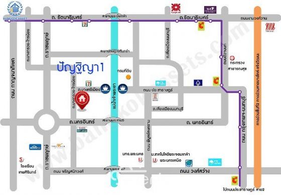 บ้านเดี่ยว ม.ปัญฐิญา1 พระราม5 เชื่อมต่อถนนหลายสาย ใกล้รถไฟฟ้า สถานีแยกติวานนท์