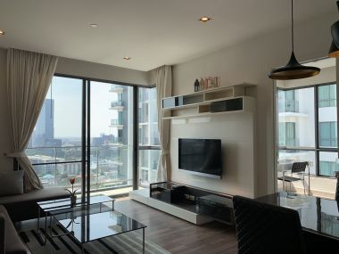 ปล่อยเช่า! The room Sukhumvit 62 ราคาพิเศษเพียง 38,000บาท/เดือน ชั้นสูง วิวสวย 2 ห้องนอนขนาดใหญ่ 77ตรม. ใกล้ BTS ปุณณวิถี เฟอร์นิเจอร์ครบพร้อมเข้าอยู่