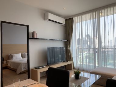For rent at Eight Thonglor Residence 1 Bedroom 1 Bathroom Size 55 Sqm. 11th Floor 40,000THB/month Fully furnished (can negotiate)