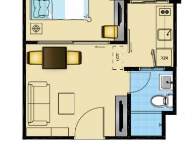 (SOLD OUT) ขายคอนโด The leaf พัฒนาการ ชั้น 16 แบบ 1 Bed ขนาด 30.25ตร.ม ราคา 1.89MB