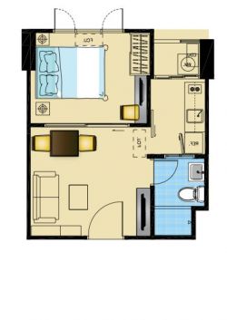 (SOLD OUT) Condo for sale, The leaf, Pattanakarn, 16th floor, 1 bed type, size 30.25 sq.m., price 1.89MB.