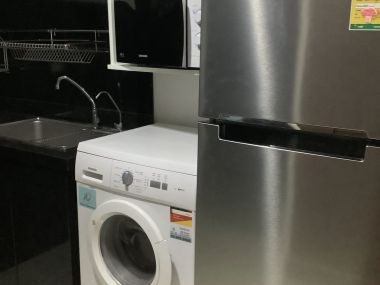 ให้เช่า! Belle Grand Rama9 2 ห้องนอน 1 ห้องน้ำ 58 ตรม. เพียง 30,000บาท/เดือน เฟอร์นิเจอร์ครบพร้อมเข้าอยู่ รหัส K-0052