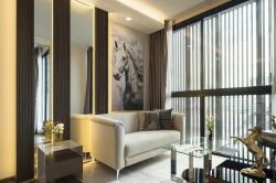 #Thonglor-Rama 9|| Near Bangkok Hospital, easy to walk🏥|| Large room 35 sq m. 🤩|| New condition|| Installment 10,xxx || High privacy || 🚝 Near MRT Phetchaburi Code 3527