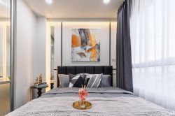 #Nawamin || ✨Luxury decorated condo || 5 minutes to 🛍️The Mall Bangkapi and 🚝MRT Bangkapi || Installments only 4,xxx baht || 😋 Surrounded by shops and restaurants || Multiple public transportation routes code 3542