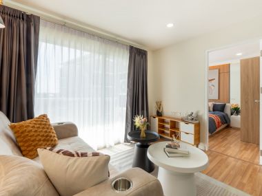 #รามอินทรา  2 ห้องนอน  48 ตรม.  ✨ ติดตลาดนัดเลียบด่วน   💵 ผ่อนเพียง 9,xxx บาท 🚝 เดินถึง #MRTวัชรพล  || 🛍️ 10 นาที  #เซ็นทรัลรามอินทรา   10 นาที แฟชั่นไอซ์แลนด์ รหัส3575