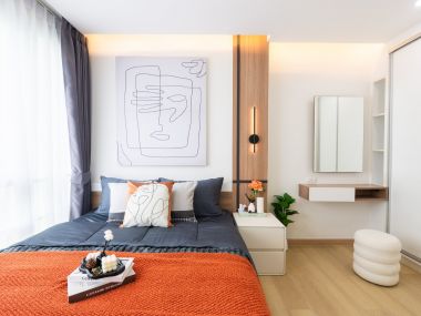 #Ratchada #HuaiKhwang || Large room, 32 sq.m. || 🚝 5 minutes to MRT Huai Khwang || 💵 Affordable monthly payments, only 9,xxx THB!!! || 🛍️ Fully furnished, ready to move in.