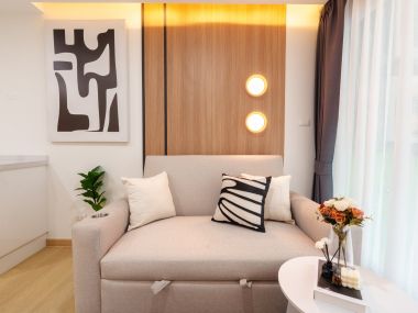 #Ratchada #HuaiKhwang || Large room, 32 sq.m. || 🚝 5 minutes to MRT Huai Khwang || 💵 Affordable monthly payments, only 9,xxx THB!!! || 🛍️ Fully furnished, ready to move in.
