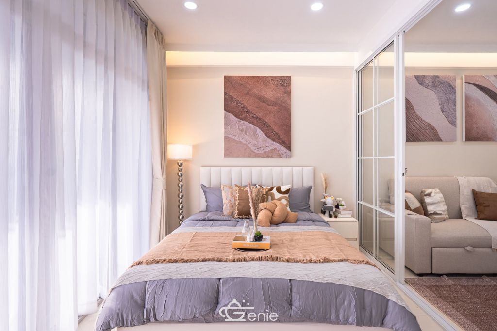 #Ramkhamhaeng #HuaMak || Large room, price under 2 million baht || 🚈 Near MRT Lam Sali Intersection || 💵 Installments as low as 6,xxx baht!! || 🎓 5 minutes to Ramkhamhaeng University || 🛍️ Fully furnished, ready to move in.  Owner selling directly, only one unit available. Interested? Message me quickly! 😊 Condo Fak Khao Pode (Ramkhamhaeng 40) Project 📍 https://share.google/Slc7muQM35punc9tN  This room is decorated in a Modern Japanese style, perfectly blending simplicity with warmth. It uses earth tones, wooden furniture, and warm white lighting. It helps create a calm and relaxing atmosphere, giving you the feeling of being on vacation every time you come home. . ✅ Room Details • Spacious 38 square meters of living space 🤯 • 1 Bedroom • 1 Bathroom • Separate open kitchen • 18th floor, Building 3 • Fully furnished, ready to move in. . >>> Price only 1.79 million baht <<< . 🔸Amenities🔸 💪🏻Fitness Center 🔒 Key Card access system, 24-hour CCTV 👮🏻‍♂️ CCTV & 24-hour security guard 🚘 Parking . 🔸Nearby Landmarks🔸 Transportation • MRT Yellow Line, Lam Sali Intersection Station • MRT Sri Kreetha Station • Airport Rail Link Hua Mak Shopping Centers • The Mall Lifestore Bangkapi • Makro Bangkapi • Lotus's Bangkapi  Educational Institutions • Ramkhamhaeng University • Assumption University Hua Mak Campus • National Institute of Development Administration (NIDA) Medical Center • Ramkhamhaeng Hospital • Samitivej Srinakarin Hospital • Vejthani Hospital . Interested in loan application consultation, press 1️⃣ Interested in scheduling a viewing, press 2️⃣ Inquire about booking, press 3️⃣ Interested? Message us in Inbox! Or Line: @genie-property.com ## Hotline 📱 082-549-6669, 095-495-5463, 093-232-9888 ##  #secondhandcondo #newlyrenovatedcondo #genieproperty #secondhandcondo #condonearbts #condo #renovated #affordablecondo #condonearbts #fullyfurnishedcondo #affordableinstallments #cheaperthanrent #OwnerSelling #Ramkhamhaeng #HuaMak #RamkhamhaengUniversity #CornHouseCondo #MRT #TheMallBangkapi #RamkhamhaengHospital #RamkhamhaengCondo #UsedCondoForSale