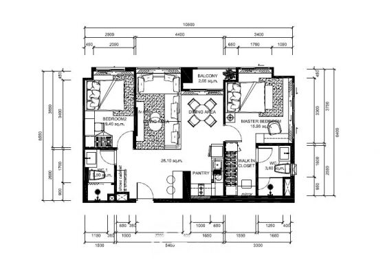 ขายคอนโด BTS Residence 2นอน2น้ำ 67ตร. ม. ใกล้ BTS หมอชิต, MRTสวนจตุจักร
