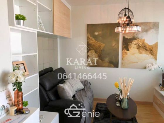 The iris rama 9 srinakarin 1 bed for sale 1.8 MB (include transfer fee) 32 sqm beautiful deccor Fl.4 pet friendly condo K.Bee 064-146-6445 (R5702)