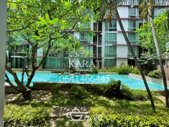 The iris rama 9 srinakarin 1 bed for sale 1.4 MB (transfer fee 50/50) 41.61 sqm Fl.1 +Garden area pet friendly condo K.Bee 064-146-6445 (R5704)